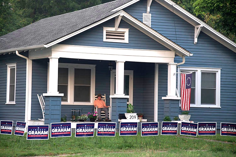 Lindsey Graham lawn signs in York County SC