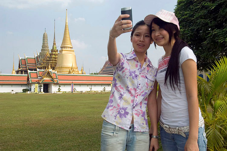 Asian tourists in Thailand